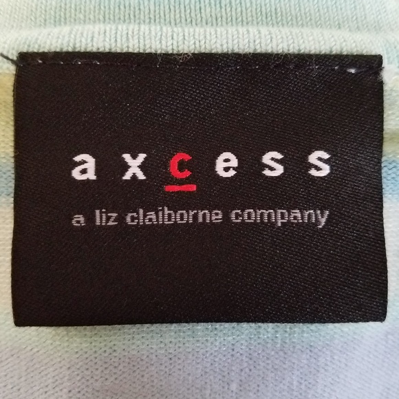 Axcess Long Sleeve Pastel Striped Sweater Tee - Picture 5 of 8